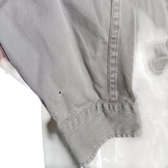Vintage Men's Shirt XL Duluth Trading Co Grey Button-Up Distressed Y2K Hunting - Picture 4 of 6